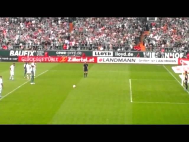 Elfmeter verschossen von Felix Kroos, Werder-Gladbach 2:1 2015