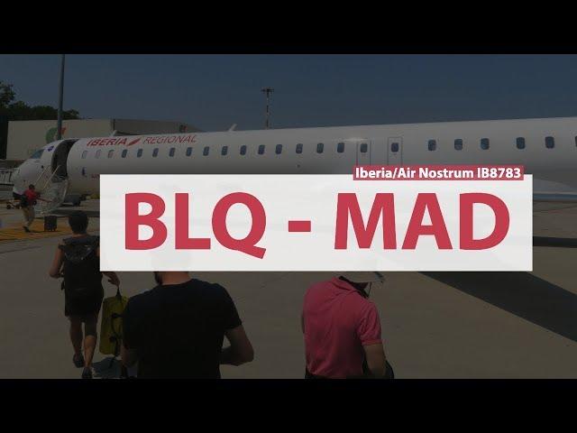 Bologna BLQ to Madrid MAD with Air Nostrum / Iberia IB8783 Bombardier ️economy flight report