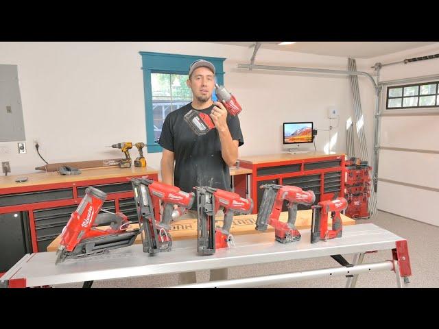 Why does a carpenter use so many different nail guns?