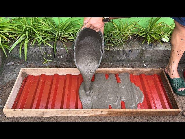 Flower pots craft // Details how to make Flower pots from Cement and Iron tiles