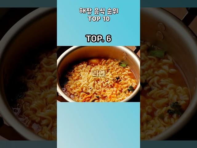 술을 진탕 먹은 후 한국인의 해장 음식 인기 순위 TOP 10