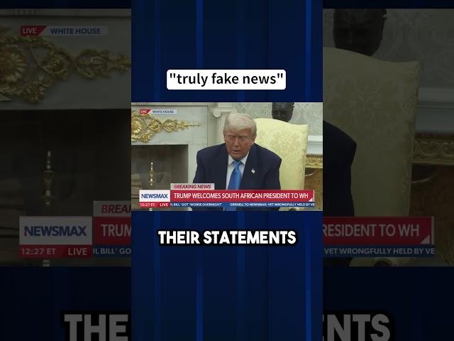 Reporter asks valid question, Trump claims “fake news” #shorts