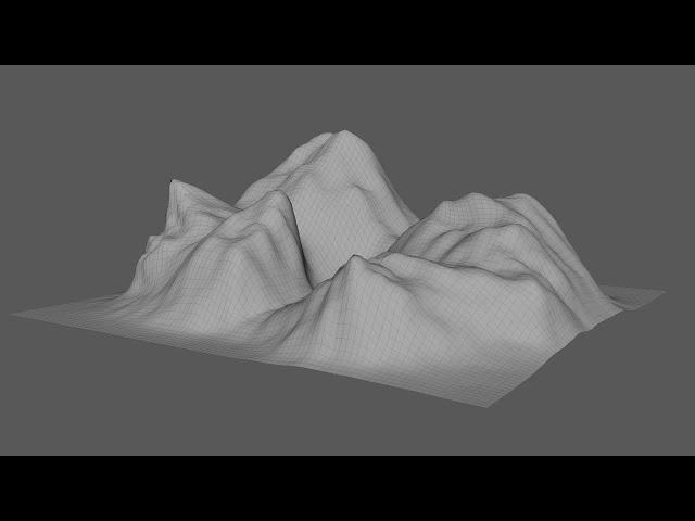 Maya Tutorial: How to create a mountain terrain using Brush, In Quick Steps