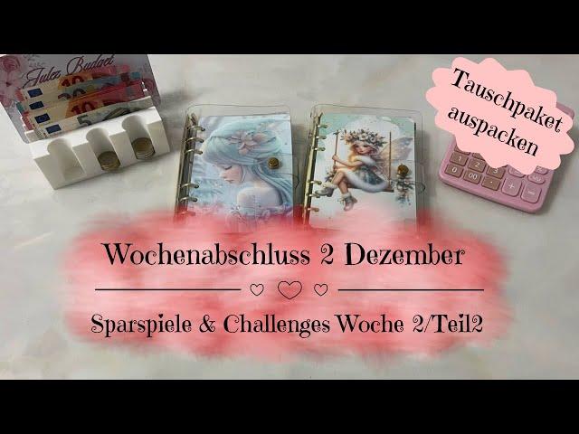 Wochenabschluss 2 Dezember | Sparspiele & Challenges | 150€ zum spielen |Tauschi von @Sparhexe 