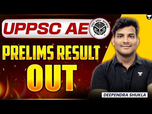 UPPSC AE 2024  | Result out |  Detailed analysis by Deependra Sir
