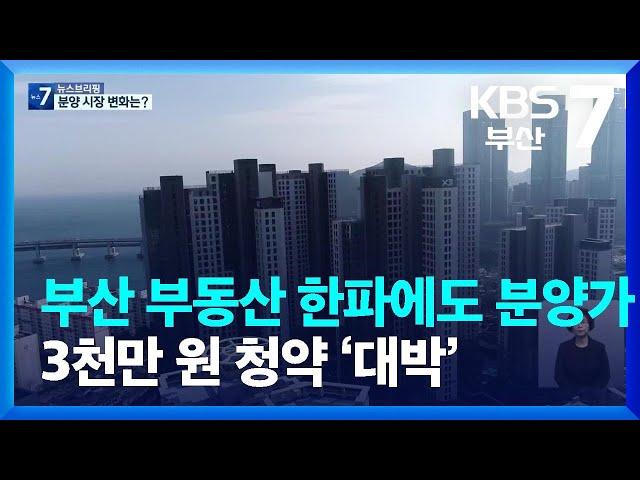 부산 부동산 한파에도 분양가 3천만 원 청약 ‘대박’…분양시장 변화는? / KBS  2022.12.29.