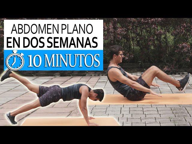 Consigue un ABDOMEN PLANO en dos semanas con esta rutina | Abdominales en 10 Minutos