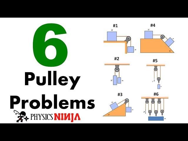 6 Pulley Problems
