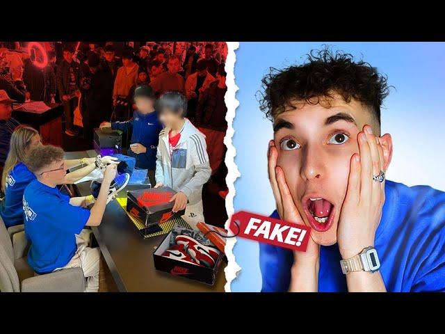 Kid Tries To Sell FAKES At Sneaker Event