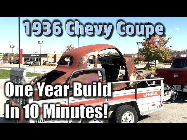 1936 Chevy Coupe Hot Rod Build - One Year In Ten Minutes!