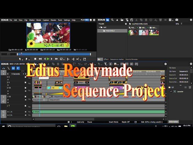 Ready made Sequence Project In Edius