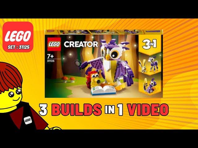 Lego Creator 31125 | Speed Build | 3 builds - 1 video #legolized  #lego #legocreator