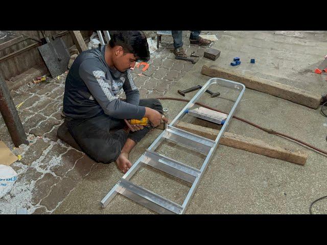 How to Make Multipurpose Aluminum Folding Ladder ?. How it's Made Aluminum Ladder ?