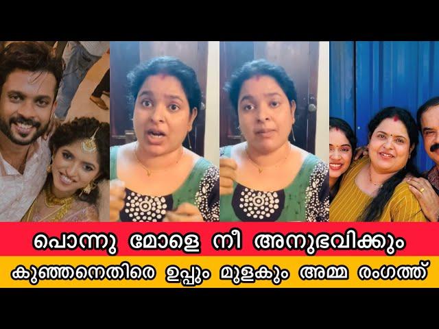 നീ അനുഭവിക്കും കുഞ്ഞനെതിരെ ഉപ്പും മുളകും ഫാമിലി Uppum Mulakum Lite Family against Nandana Anilkumar