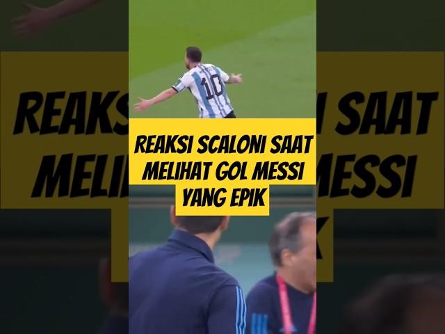 Scaloni melihat gol Messi terkenal di dunia! #ViralShorts #youtubeshorts #SepakBola #FootballFun