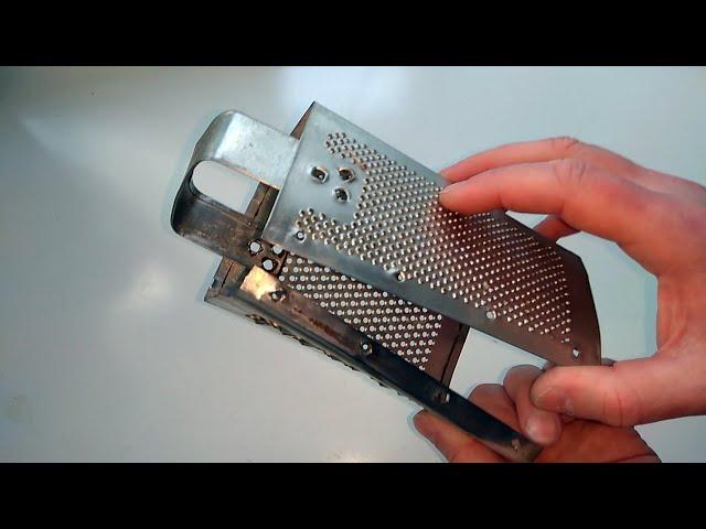 REPAIRING A GRATTER WITH RIVETS WITHOUT A HAMMER - a rivet gun in action! Lifehack for the kitchen