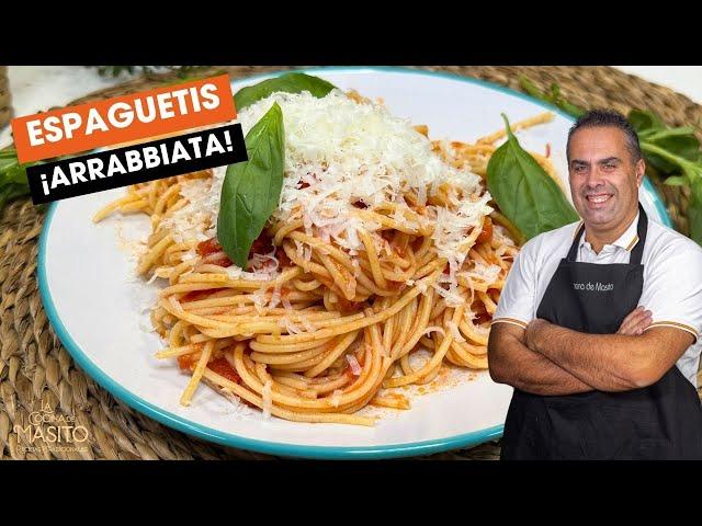 Espaguetis arrabbiata una receta muy fácil y muy rica