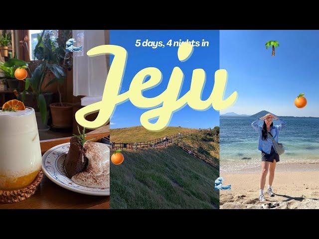 5 days in jeju  everything i ate, aesthetic cafes, renting a car, day trip to udo, stunning views