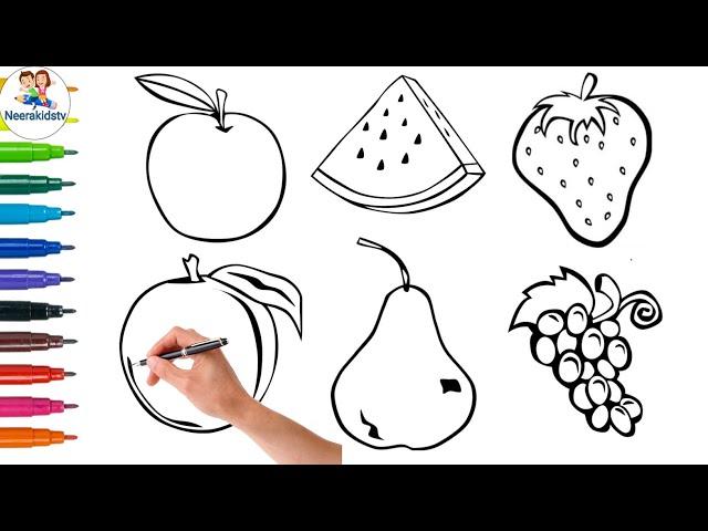 Learn fruits painting and coloring for kids and toddlers| banana#Apple#viral #kidsvideo #video