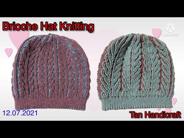 Tutorial ke 338 - 2 Colour Brioche Hat Knitting