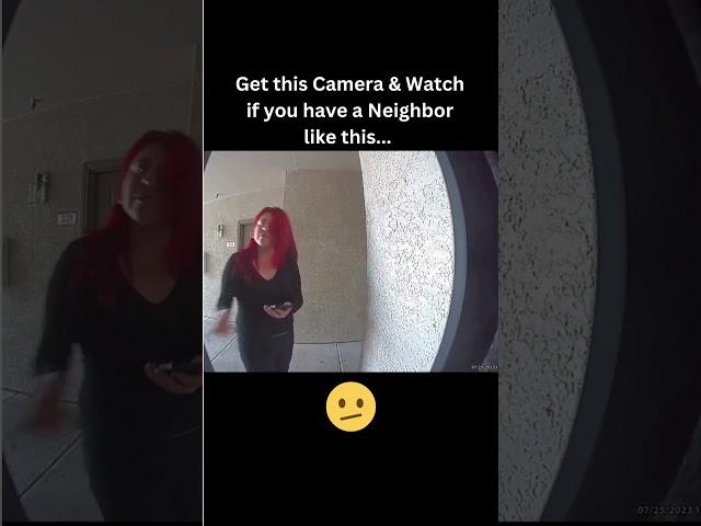 Neighbor Robs Doormat When No One Answers Door #crazylady #caughtoncamera