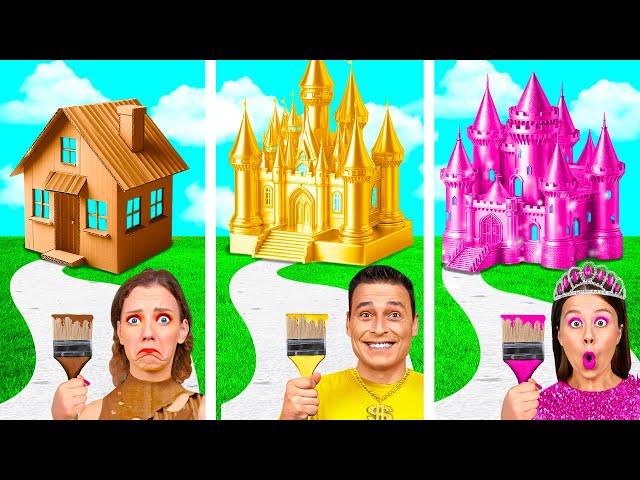 One Colored House Challenge | Parenting Hacks by Fun Teen