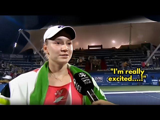 Elena Rybakina interview after beating Sofia Kenin in Dubai QF