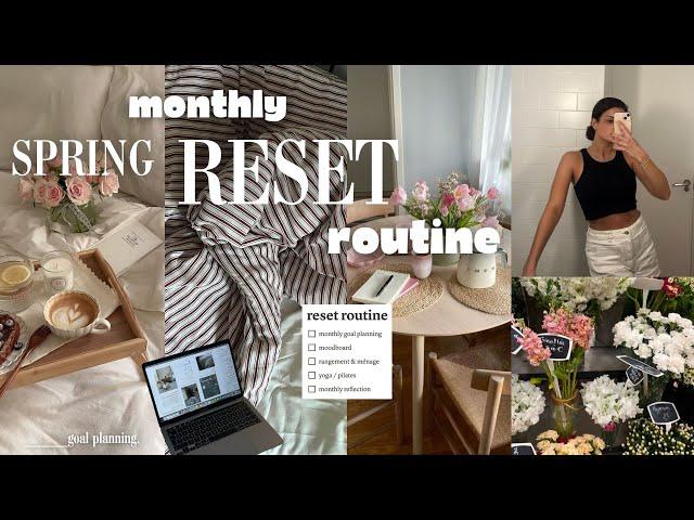 MONTHLY RESET ROUTINE PRODUCTIVE | organisation & motivation, rangement, goal planning, self care