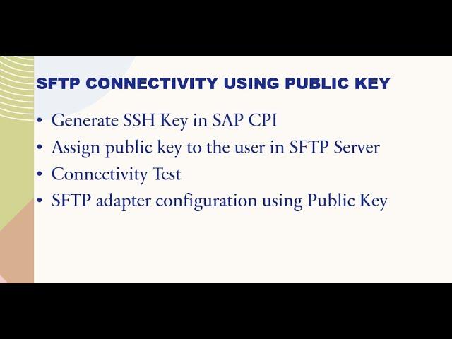 SAP CPI | Generate SSH key & SFTP Connectivity Using Public key