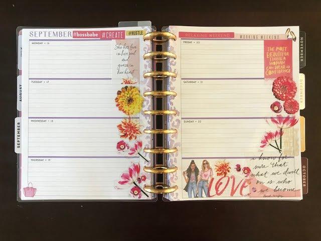 PLAN WITH ME | September 16 - 22 | Glam Functional Planning | Horizontal Classic Happy Planner