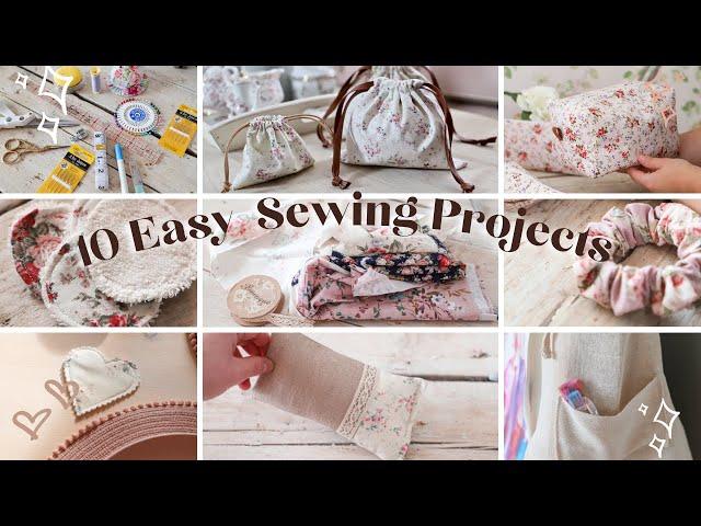 10 Easy Sewing projects,  Scrap Fabric Ideas, Craft Compilation Video