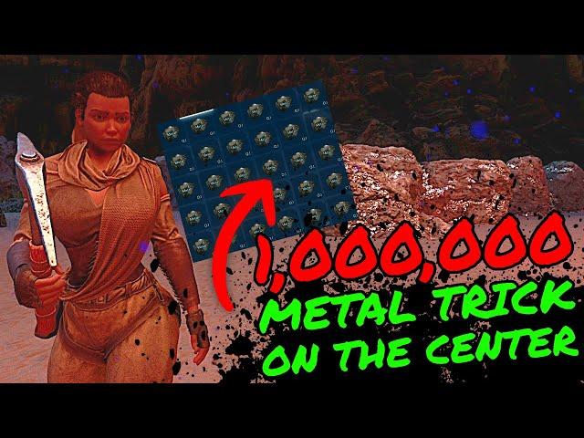 How To Get MILLIONS of METAL on The CENTER in Ark Survival Ascended! The Best Way to get Metal!!!