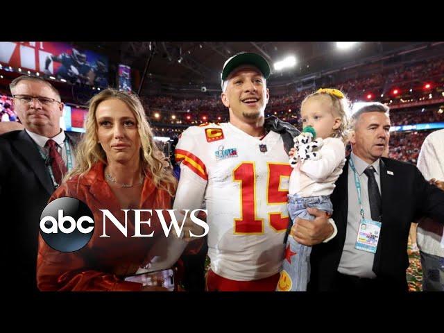 Patrick Mahomes celebrates Super Bowl MVP win with family