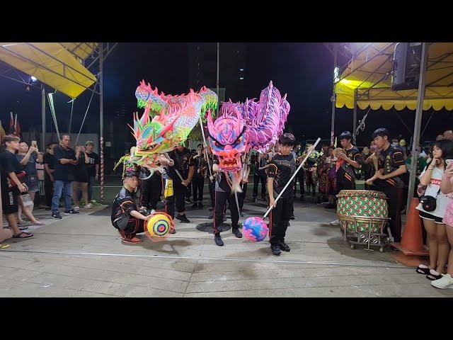 【世界龍王】馬來西亞新山耶耶亚哇洪仙大帝庙舞龍隊 Malaysia Yahya Awal Dragon Dance Performance at 三中宫 on 15/07/23