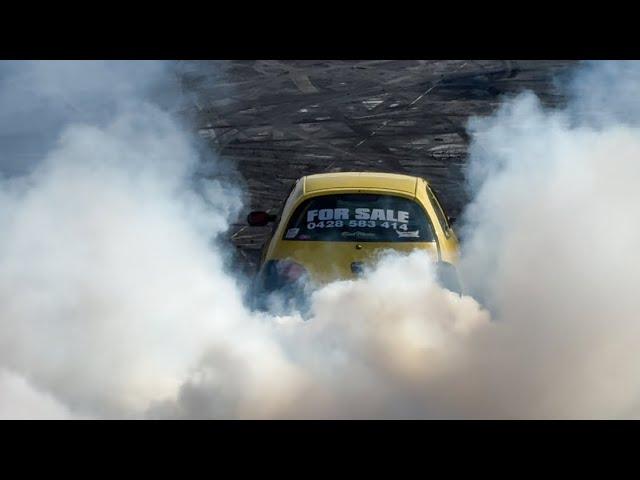 BARRAKA burnout car Dragway at the Bend EPIC tyre-slashing skids 6/7/24