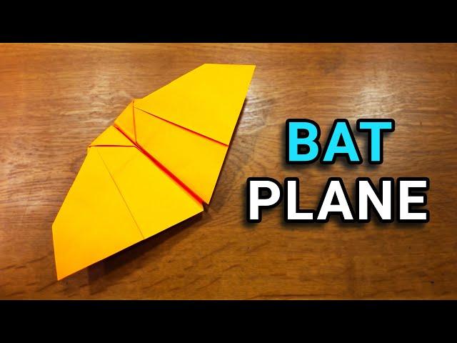 How To Make a Paper Plane That Flies Like a Bat | Origami Bat Airplane