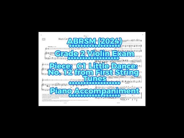 ABRSM Grade 2 Violin Exam (2024) C2 Black Cat Rag piano accompaniment 英国皇家小提琴2级钢琴伴奏