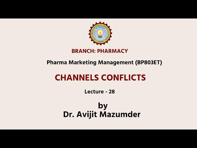 Pharma Marketing Management | Channels Conflicts | AKTU Digital Education