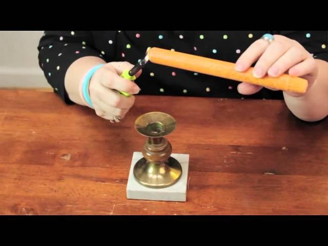 How to Make Tapered Candles Stand Up : Cute Crafts