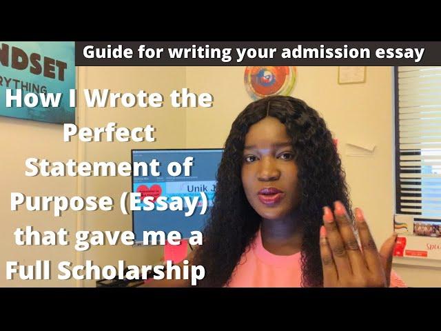 How I Wrote the Statement of Purpose for Grad School and got a Full Scholarship With Stipend