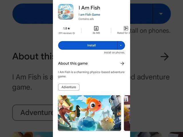 how to download I AM FISH game in mobile 