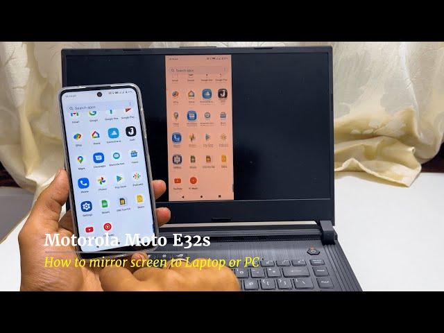 How to do screen mirroring on Motorola Moto E32s to Laptop or PC- Screen Cast