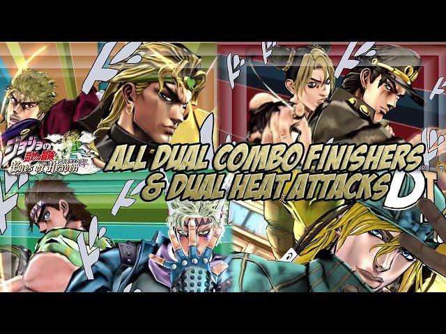 JoJo's Bizarre Adventure: Eyes of Heaven - All Dual Combo Finishers & Dual Heat Attacks [Eng Subs]