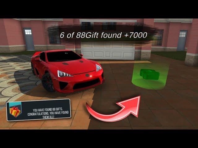 All gifts location in car parking multiplayer 88/88 latest version