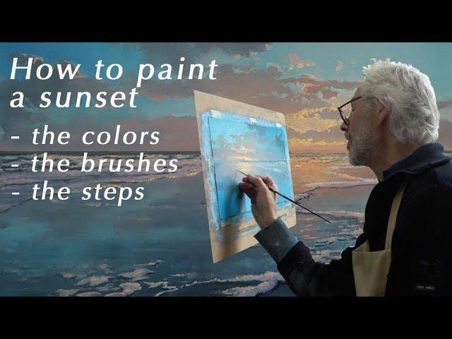 How to paint a sunset