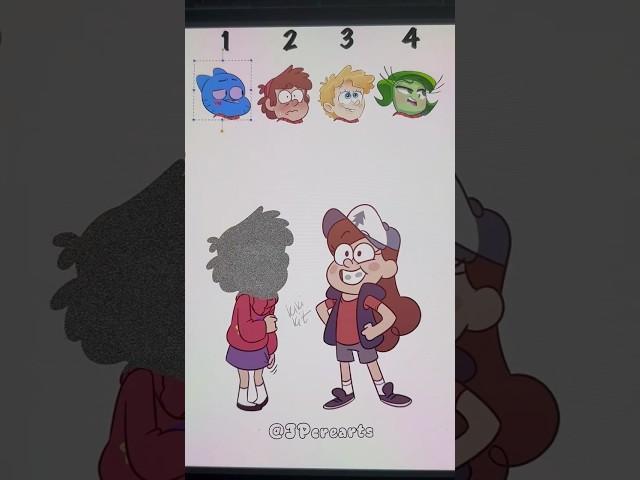 Which one is correct ? Dipper and Mabel from Gravity Falls #art #gravityfalls