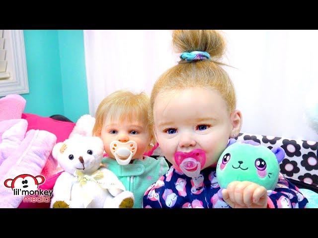 My Reborns! Night Routine with Julie and Adeline!