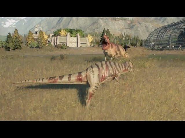 Ceratosaurus Fights Metriacanthosaurus | Jurassic World Evolution 2