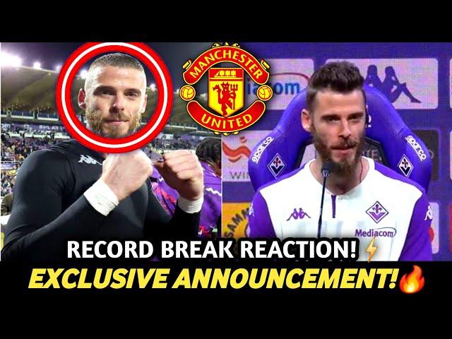 EXCLUSIVEDe Gea Announce He Would Return to Manchester United. Fans are very excited for Sign!!️