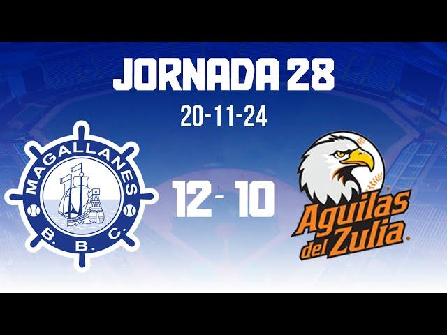 JORNADA 28 RESUMEN - Águilas del Zulia 10 - Navegantes del Magallanes 12 - 24-25 (20-11-24)